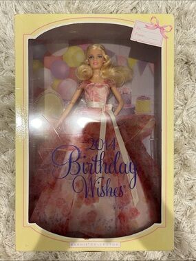 Barbie Pink Floral Birthday Wishes Gown Doll
